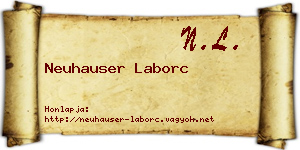 Neuhauser Laborc névjegykártya